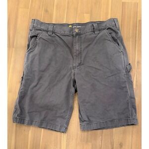 Carhartt Relaxed Fit Cargo Work Shorts Men's Size 38 Gray Canvas Utility